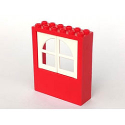 Window 2 x 6 x 6 FreeStyle with 2 White Panes (6236 / 601): {ярко червен}