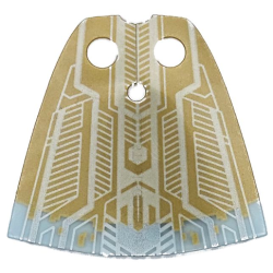 Plastic Part for Set 76269 - Cape with Gold Top and Silver Lines Pattern: {неопределен}