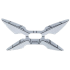 Plastic Part for Set 76269 - Wings with Silver Panels and Hexagons and Dark Bluish Gray Lines Pattern: {неопределен}