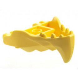 Dragon Head (Ninjago) Jaw with Large Spike and 2 Bar Handles on Back: {студено жълт}