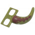 Minifigure Costume Tail Dinosaur with Reddish Brown Stripes and Dots Pattern: {маслинено зелен}