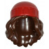 Mini Doll, Hair Combo, Hair with Hat, Long Wavy with Molded Red Beanie Pattern: {червеникаво-кафяв}