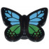 Butterfly with Stud Holder with Medium Azure and Bright Green Wings Pattern: {черен}