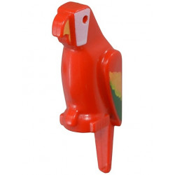Bird, Parrot with Small Beak with Green and Yellow Feathers, White Face and Yellow Beak Pattern: {ярко червен}