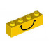 Brick 1 x 4 with Smile Pattern: {ярко жълт}