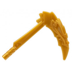 Minifigure, Weapon Sickle, Dragon Head: {топло златист}
