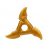 Minifigure, Weapon Throwing Star (Shuriken) with Smooth Grips and Curved Blades: {топло златист}