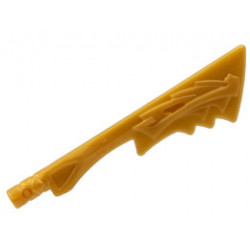 Minifigure, Weapon Sword, Serrated Blade with Dragon Head: {топло златист}