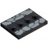 Tile, Modified 3 x 4 with 4 Studs in Center with Dark Bluish Gray Cobblestones Pattern: {черен}