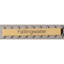 Tile 1 x 8 with 'Fallingwater' Pattern: {тухлено жълт}