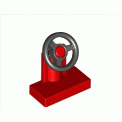 Конзола с волан червено/черно: {ярко червен}