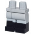 Light Bluish Gray Hips and Legs with with Molded Black Lower Legs / Boots and Printed Dark Bluish Gray Line (Trench Coat Trim) Pattern: {умерено каменно сив}