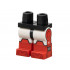 Hips and White Legs with Molded Red Lower Legs / Boots and Printed Red Trapezoid Boot Tops and Circles on Sides, Dark Red Toe Plates Pattern: {черен}