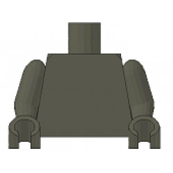 Torso Plain / (Same Color) Arms / (Same Color) Hands: {тъмно сив}
