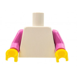 Torso Plain / Dark Pink Arms / Yellow Hands: {бял}
