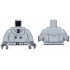 Light Bluish Gray Torso Trench Coat, Dark Bluish Gray Stitching, Buttons, Belt over White Shirt and Black Tie Pattern / Light Bluish Gray Arms / Dark Bluish Gray Hands: {умерено каменно сив}
