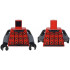 Red Torso Armor, Black Stripes, Gold Diamonds (Bat Lord Tunic) Pattern / Dark Bluish Gray Arms with Black Armor Pattern / Black Hands: {ярко червен}