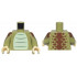 Olive Green Torso Yellowish Green Stomach, Dark Green Stripes, and Reddish Brown Dinosaur Spine and Spots Pattern / Olive Green Arms with Dinosaur Spots Pattern / Tan Hands: {маслинено зелен}
