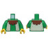 Green Torso Forestman Reddish Brown Collar and Tan Fur Vest Pattern / Green Arm Left with Patch Pattern / Green Arm Right / Yellow Hands: {тъмно зелен}