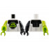 Torso Space Lime Capital Letter B on Black Octagon Blacktron II Logo, Shoulder Armor, Dark Bluish Gray Lines Pattern / Black Arm Left / Lime Double Arm Right / Black Hand Left / Lime Hands Right: {бял}
