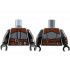 Torso Female Robe, Reddish Brown Shoulders, Belts, Silver Buckles and Trim, Red Jewel Pattern / Black Arms with Belts and Buckles Pattern / Black Hands: {тъмно каменно сив}