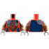 Torso Tunic, Silver Armor, Gold Claps and Chain, Sand Blue Fur, Dark Blue Cape Pattern / Reddish Brown Arms with Armor, Fur, and Gauntlets Pattern / Light Bluish Gray Hands: {ярко червен}