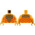 Torso Sand Green and Gold Armor with Spines over Robe with Red Stripes Pattern / Orange Arms / Pearl Gold Hands: {ярко оранжев}