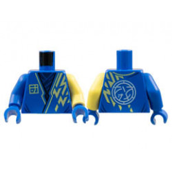 Torso Tunic, Dark Blue Scarf, Bright Light Yellow Lightning, Core Logo on Back Pattern / Bright Light Yellow Arm Left / Blue Arm Right / Blue Hands : {ярко син}