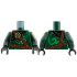 Torso Tunic, Bright Green Hem, Black Scarf, Reddish Brown Belts, Gold Buckle and Ornament Pattern / Dark Green Arms with Black Wrappings, Gold Armor Pattern / Black Hands: {земно зелен}