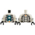 Torso Armor, Silver Tubes, Medium Azure Circle, Orange Triangle Pattern / White Arms with Circle and Silver Chevron Pattern / Black Hands: {бял}