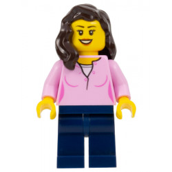 Female, Bright Pink Top, Dark Blue Legs, Dark Brown Hair – БРИКЛИНК ДЕЗАЙНЕРСКА ПРОГРАМА