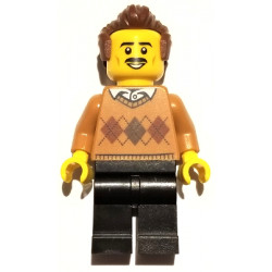 Winter Chalet Owner - Male, Medium Nougat Argyle Sweater, Black Legs, Reddish Brown Hair – БРИКЛИНК ДЕЗАЙНЕРСКА ПРОГРАМА