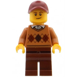 Visitor - Male, Medium Nougat Argyle Sweater, Reddish Brown Legs – БРИКЛИНК ДЕЗАЙНЕРСКА ПРОГРАМА