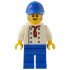 Hot Dog Stand Manager - White Torso with 8 Buttons, No Wrinkles Front or Back, Blue Legs, Blue Cap – БРИКЛИНК ДЕЗАЙНЕРСКА ПРОГРАМА
