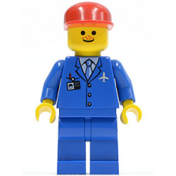 Airport - Blue 3 Button Jacket & Tie, Red Cap, Freckles – ГРАДСКИ