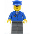 Airport - Blue 3 Button Jacket & Tie, Blue Hat, Dark Bluish Gray Legs, Vertical Cheek Lines – ГРАДСКИ