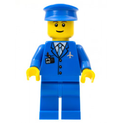 Airport - Blue 3 Button Jacket and Tie, Blue Hat, Blue Legs, Reddish Brown Eyebrows – ГРАДСКИ
