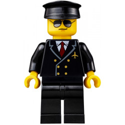 Airport - Pilot, Black Legs, Red Tie and 6 Buttons, Black Hat, Black and Silver Sunglasses – ГРАДСКИ