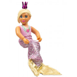 Belville Female - Pink Swimsuit with Seashell Pattern, Light Yellow Hair, Crown, Mermaid Tail – БЕЛВИЛ
