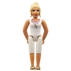 Belville Female - White Top with Dark Purple Flower Neckline, Light Yellow Hair – БЕЛВИЛ