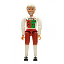 Belville Male - King with White and Red Pants, Shirt Insignia, White Hair – БЕЛВИЛ