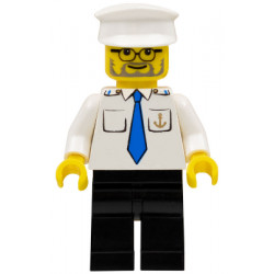 Boat Captain with Blue Tie and Anchor on Pocket, White Hat – ГРАДСКИ