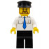 Boat Captain with Blue Tie and Anchor on Pocket, Black Hat, Brown Beard Rounded – ГРАДСКИ