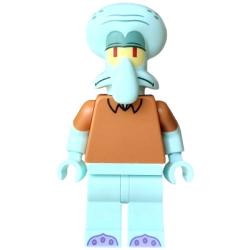 Squidward Tentacles - Light Aqua, Medium Nougat Shirt – СПОНДЖБОБ КВАДРАТНИ ГАЩИ
