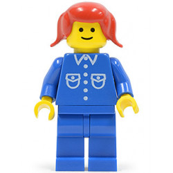 Shirt with 6 Buttons - Blue, Blue Legs, Red Pigtails Hair – ГРАДСКИ