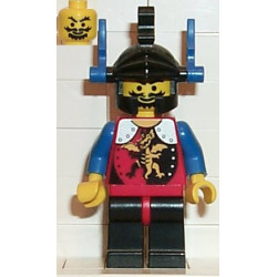 Dragon Knights - Knight 2, Black Legs with Red Hips, Black Dragon Helmet, Blue Plumes – ЗАМЪЦИ