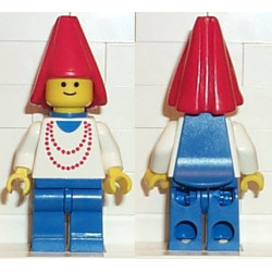 Maiden with Necklace - Blue Legs, Cape, Red Cone Hat, Blue Plastic Cape – ЗАМЪЦИ
