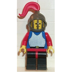 Breastplate - Blue with Red Arms, Black Legs with Red Hips, Dark Gray Grille Helmet, Red Plume – ЗАМЪЦИ