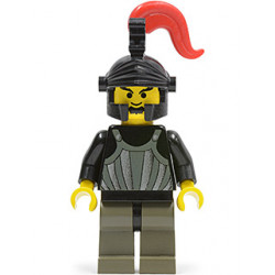 Fright Knights - Knight 1, Black Dragon Helmet, Red Plume – ЗАМЪЦИ