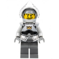 Fantasy Era - Crown Knight Plain with Breastplate, Helmet with Visor, Curly Eyebrows and Goatee, Dark Bluish Gray Hips and Legs – ЗАМЪЦИ